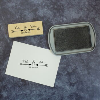 Personalised Arrows Wedding Favour Stamp, 2 of 7