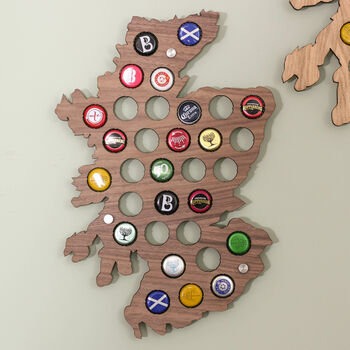 Personalised Scotland Beer Cap Collector Map Art, 4 of 6