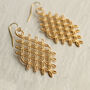 Gold Lace Bohemian Earrings, thumbnail 1 of 9