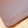Personalised Leather Coaster, Conker Brown, thumbnail 3 of 11