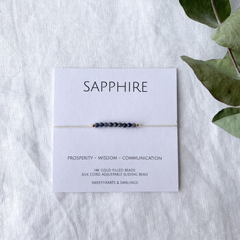 Sapphire Silk Bracelet September Birthstone, 5 of 5