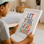 Let Your Light Shine Typography Print For Children, thumbnail 1 of 5