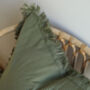 Otto Green Frayed Cushion Cover, thumbnail 3 of 6