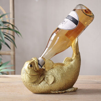 Gold Thirsty Fish Bottle Holder, 3 of 4