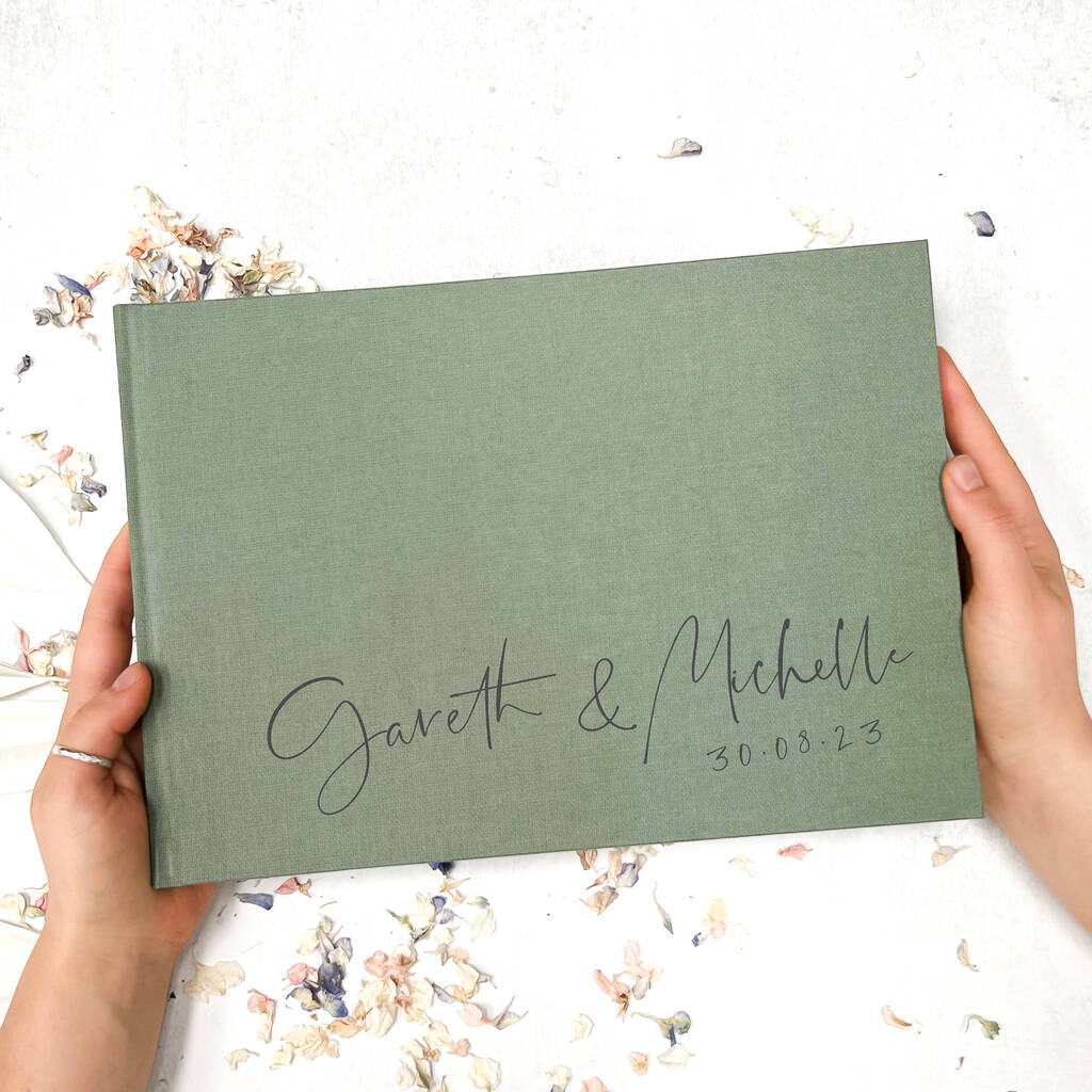 Personalised Traditional Wedding Guest Book, 1 of 10