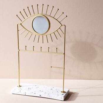 Jewellery Stand And Mirror With Terrazzo Base, 4 of 4