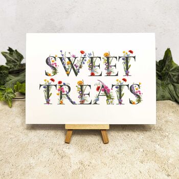 Floral Wedding Sweet Treats Sign, 2 of 2