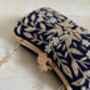 Navy Blue Frog Clasp Clutch, thumbnail 6 of 7