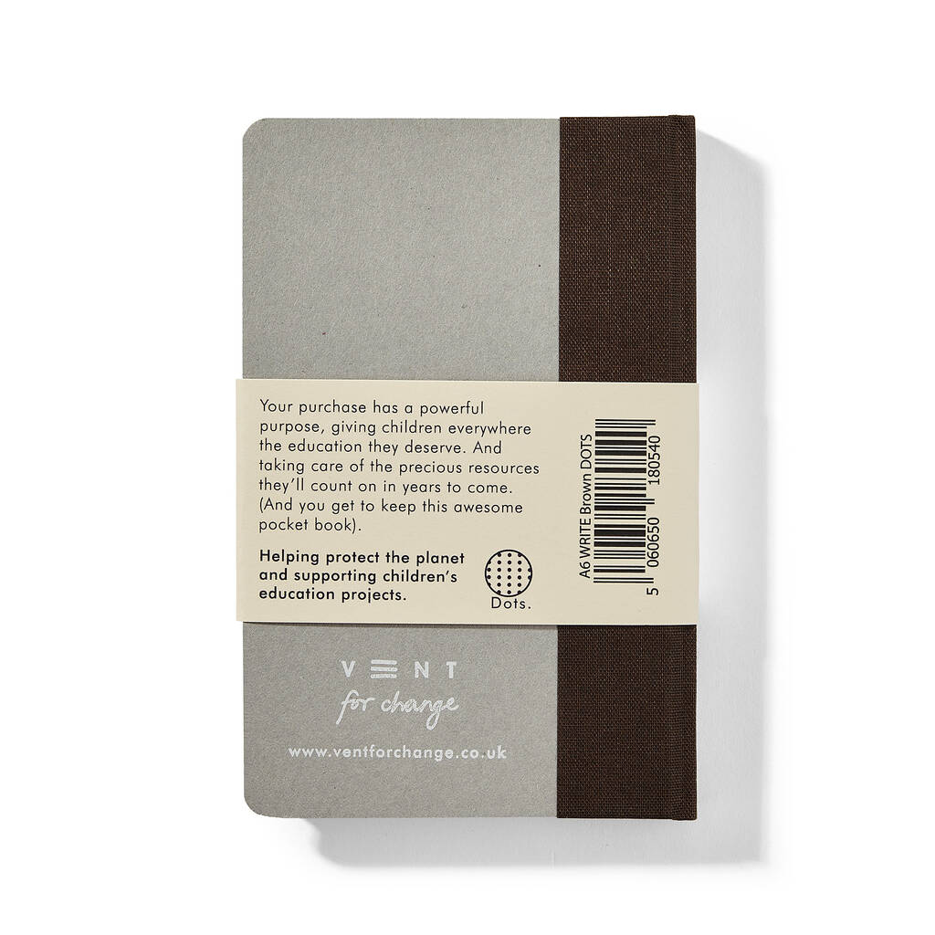 Write Collection Dotted Notebook With Fabric Spine By VENT for Change
