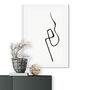 Minimal Line Art Print Quality Frame Made In Britain, thumbnail 1 of 6