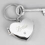 Personalised Paw Print Heart Photo Frame Keyring, thumbnail 1 of 4