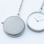Modern Pocket Watch Swiss Movement In Silver, thumbnail 5 of 7