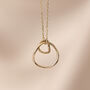 9ct Solid Gold Duo Flow Pendant Necklace, thumbnail 1 of 5