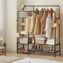 Open Wardrobe Clothes Rack With Shelves, thumbnail 1 of 5