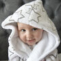Personalised Baby White And Grey Star Dressing Gown, thumbnail 5 of 8