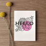 'Hello' Botanical Letterpress Greetings Card, thumbnail 1 of 3