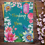 Thinking Of You Card With Flowers And Gold Detail, thumbnail 1 of 3