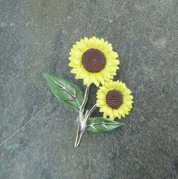 Sunflower Yellow Brooch, 4 of 5