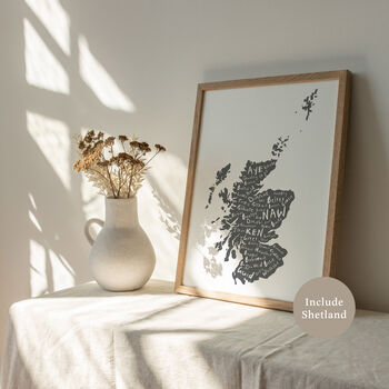 Scotland Map Print With Funny Scottish Words, 4 of 4