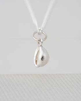 Solid Silver Shell Pendant, 4 of 8