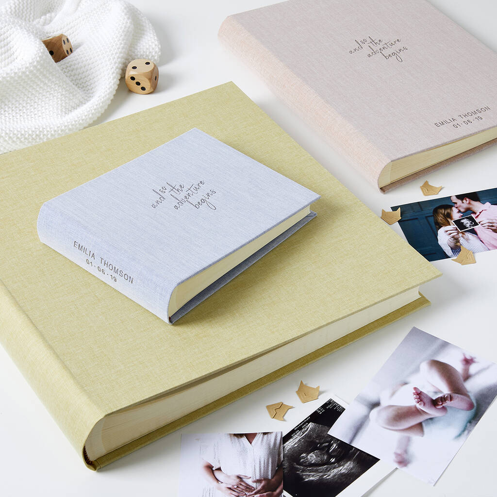 Personalised Adventure Begins New Baby Photo Album By Harris & Jones
