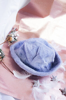 Baby Blue Fluffy Bucket Hat, 5 of 6
