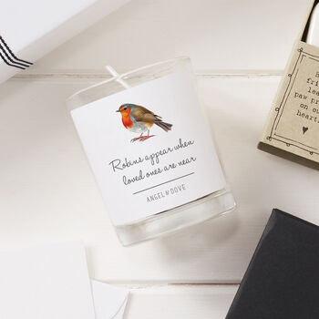 'Robins Appear' Boxed Sympathy Gift With Candle And Porcelain Keepsake, 5 of 8