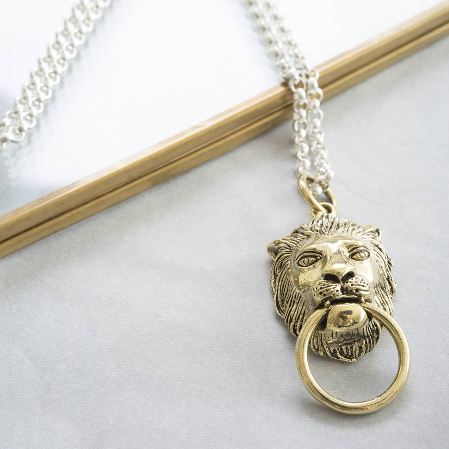 lion door knocker pendant