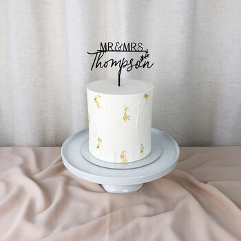 Personalised Mr And Mrs Wedding Cake Topper, 3 of 6
