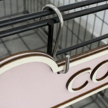 Personalised Dog Bone Crate Signs With Pre Drilled Holes And Hooks, 3 of 7