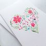 'Cariad' Floral Heart Welsh Greeting Card, thumbnail 3 of 3