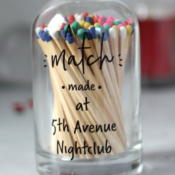 Personalised Bottle Of Matches, Match Made, 3 of 5