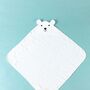 Baby Beach Bath Towel Hooded Cotton Baby Shower Gift, thumbnail 9 of 10