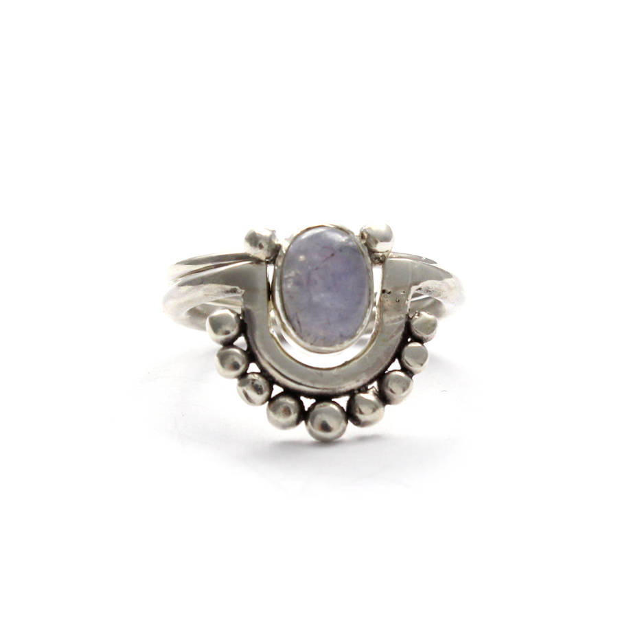 lila. sterling silver bohemian stack ring by amelia may ...