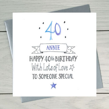 40th Birthday Personalised Greeting Card, 2 of 3