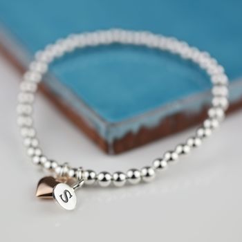 Personalised Rose Gold Plated Heart Friendship Bracelet, 3 of 6