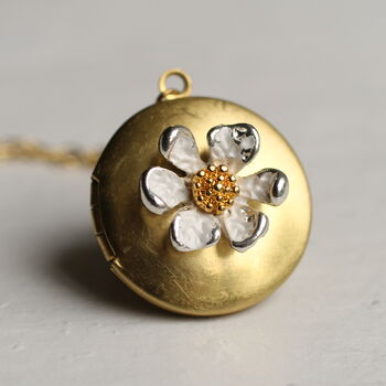 Personalised Daisy Flower Girl Locket By Silk Purse, Sow's Ear ...
