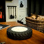 Off Road Wheel Candle Holder Car Gift | Refillable | Land Rover Gift | Candles For Men | Fresh Linen, thumbnail 3 of 4