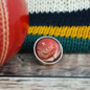 Personalised Cricket Ball Lapel Pin Badge, thumbnail 5 of 5