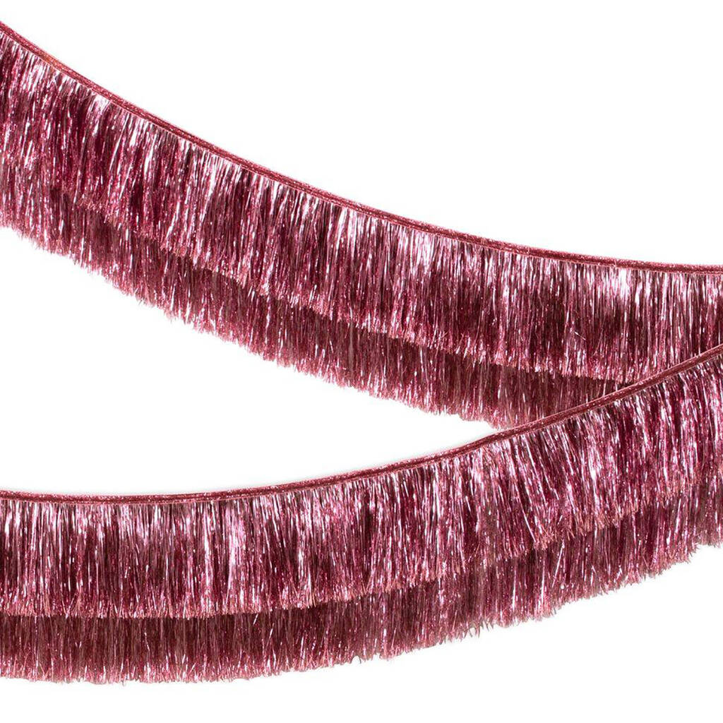 Colourful Tinsel Fringe Garland By Postbox Party
