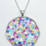 Statement Disco Necklace With Colourful Glitter, thumbnail 2 of 12
