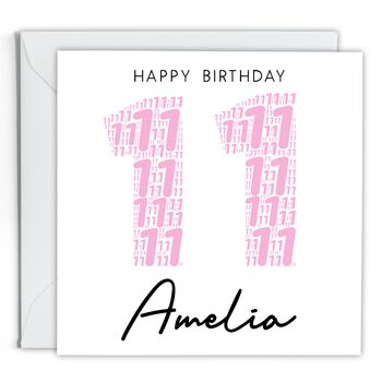 Personalised 11th Birthday Card For Her, 2 of 2