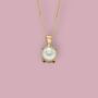 Genuine Ivory Freshwater Pearl Necklace In 9ct Gold, thumbnail 1 of 12