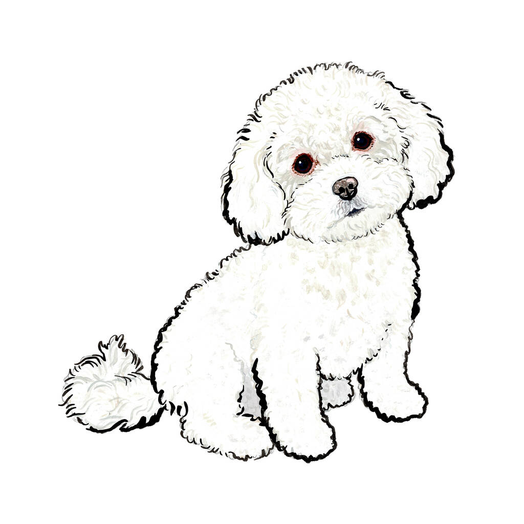 Maltipoo Print By Pet Portrait Illustration