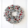 Red Berries And Grey Spruce LED Wreath, thumbnail 1 of 2