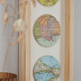 Four Map Circles Personalised Anniversary Gift, thumbnail 4 of 4
