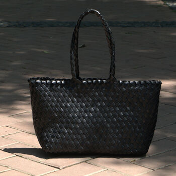 Weaving Leather Tote, 4 of 7