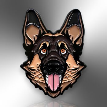 German Shepherd Alsation Dog Enamel Lapel Pin Badge, Dog Breed Brooch, Gifts For Dog Lovers, Pet Loss Gift, 3 of 9