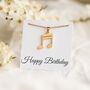 Music Note Necklace With Birthstone, thumbnail 8 of 9