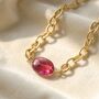 Pink Tourmaline October Birthstone Statement Necklace, thumbnail 1 of 6